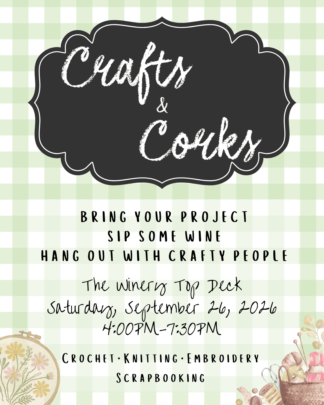 Crafts & Corks at Sassafras Springs Vineyard & Winery
